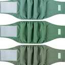 wegreeco Washable Male Dog Belly Band (Stylish Pattern)- Pack of 3 - Male Dog Belly Wrap, Dog Diapers Male (Green Series, X-Large)