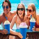 Slushy Maker Cup,DIY Magic Slushie Makers Squeeze Cups, Portable Smoothie Squeeze Cups for Juices, Milk and Ice Cream Make,Double Layer Squeezes Slushie Maker Cup, Birthday Gifts for Mom Dad & Friends
