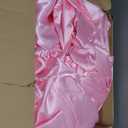 DoubleFill 55 x 118'' Giant Pink Bow Outdoor Oversized Silk Pink Coquette Bow for Backdrop Outside Wall Room Decoration Birthday Party Baby Shower Wedding Garden Lawn Indoor Home Decor