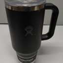 Hydro Flask Travel Tumbler with Handle, Lid and Straw - Insulated Stainless Steel in 40 Oz Black