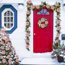 Geosar 36 Pcs 3 Size Christmas Poinsettia Flowers 3'' 4'' 6'' Tree Decorations Glitter Faux Flowers Xmas Artificial Poinsettia Ornaments New Year for Party Favor(Rose Gold)