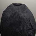 Hobestluk 2.5FT Bean Bag Chair Beanbags Small Bean Bag Chair with Filler Included Teardrop Bean Bag with Removable Cover for Bedroom Living Room (Small, Black)