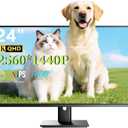 24 Inch Touchscreen Monitor 2K QHD 2560x1440 IPS Gaming Monitor, 100Hz, 3ms Response Time, 10-Point Multi Touch PC Display with HDMI/USB A/USB C/USB B (for Touch Function) 