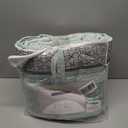 Homzard King Size Quilt,Cotton King Size Comforter Set,Mint Green Grey Bedding Set,Striped Bedspread,Lightweight Summer Comforter Sets 3 Piece (King (106"x98"))