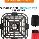 Air Fryer Grill Crisper Tray, 2.0 QT, Black, Dishwasher Safe