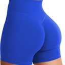 YEOREO SoftHue Women's Biker Shorts 3.6" /4.5" / 6" Workout Gym Shorts High Waist Tummy Control Hidden Scrunch Running Yoga (Blue, S)