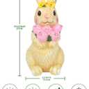 Rabbit Solar Garden Statues Outdoor Decor-Outdoor Statues for Garden,Patio, Balcony, Yard Ornament-Birthdays Gifts for Women,Mom,Grandma,Wife,Sister