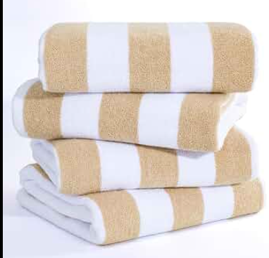 Mocha Brown Cabana Cotton Beach Towels Set of 4 30x60 Inch Large | Oversized 100% Cotton Pool Towels, Soft Highly Absorbent Quick Dry Beach Towel for Travel, Vacation, Swimming & Summer Use