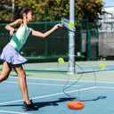 NUOBESTY Tennis Buddy Tennis Trainer Rebound Ball with String Solo Portable Practice Rebounder Equipment for Adult Beginner, Self Training Base Tool with 3 Balls for Indoor Outdoor, 20.00X20.00X4.00cm/7.86X7.86X1.57"