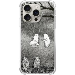 Halloween Spooky Ghosts Phone Case Compatible with iPhone 16 Pro Max, Tomb Yard Ghosts Phone Case for iPhone 16 Pro Max, Trendy TPU Bumper Phone Cover Case