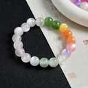 UV Round Loose Beads Bulk, Color Changing Cat Eye Stone Beads for Jewelry Making, Colorful Unique Sunlight Sensitive Spacer Bead for DIY Bracelet Necklace Crafts-100pcs, 8mm