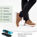 OrthoComfoot Men's Orthopedic Leather Dress Walking Shoes: Comfortable Arch Support Oxfords for Plantar Fasciitis, Casual Orthotic Thick Sole Sneakers for Foot and Heel Pain Relief