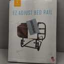 Stander EZ Adjust Bed Rail, Adjustable Senior Bedrail and Safety Assist Railing for Elderly Adults with Organizer Pouch, ASTM Safety Approved Guard-Rail, Black