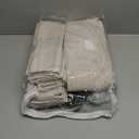 Thick Linen Sand Beige Black Out Curtains 96 Inch Long for Living Room, Elegant Pinch Pleated Room Darkening Cream Curtain & Drapes 40x96 Length for Bedroom Privacy Insulated Windows Burg 2 Panels Set