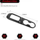 RT-TCZ Gear Shift Panel Trim Cover Cup Holder Trim Cover Decoration Interior Accessories Compatible with Jeep Wrangler JK JKU 2011-2017,Black Carbon Fiber