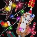 RAISEVERN Ugly Christmas Sweater for Women Light Up Knitted Pullover Xmas LED Long Sleeve Sweaters (Small, 03 Cat 02)