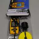 Handheld Fish Finder Portable Fishing Kayak Fishfinder Fish Depth Finder Fishing Gear with Sonar Transducer and LCD Display (Yellow)