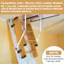 55-1 Attic Ladder Spreader Hinge Arms with Springs,Compatible with Werner (Mk1 Thru Mk3),A2208 A2210 A2508 A2510 W2208 W2210 W2508 W2510, MFG 2006 and Older, Thick Galvanized Material