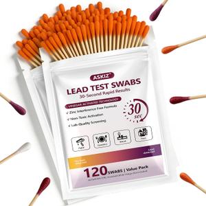 120 Swabs Lead Test Kit,Quick Results in 30s Lead Detector,Enhanced Lead Testing Formulation at Home Lead Paint Test Kit Testing for Paint,Crockery,Toys,Jewellery,Metals, Ceramics,Woodwork