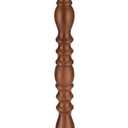 Solid Wood Round Side Table, Rustic Pedestal Drink Table for Small Spaces, Accent Nightstand Table for Living Room, Bedroom, Corners, and Office, Brown