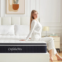 Twin Mattress, 10 Inch Memory Foam Hybrid Mattress in a Box with Independent Spring for Motion Isolation and Pressure Relief, Comfortable Medium Firm