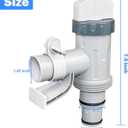 Plunger Valve with Pipe Holder Pool Hose Adapter for Above Ground Pools, Pool Pump Hose Replacement Parts (2 Pack)