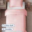 Duvet Cover Twin/Twin XL Size Set - Extra Soft Twin/Twin XL Duvet Cover 68" x 90" with 1 Pillow Sham - Hotel Luxury, Easy Care, Fade Free with Zipper Closures & Ties - Comfy & Breathable (Baby Pink)