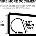 Performore Premium 3 Ring Binder, Professional Angle D Ring 2.5 Inch, Presentation Folder for Standard Pages 8.5 x 11 with Pockets, Crystal Clear View Black (2 Pack)