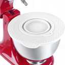 Silicone Mixer Bowl Cover Compatible with KitchenAid 4.5-5 Quart Tilt-Head Stand Mixer, Mixer Bowl Lid to Prevent Spilling of Ingredients (Fit for 5qt - White)