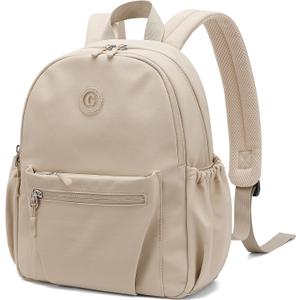 GOLF SUPAGS 10L Mini Backpack Lightweight Nylon Daypack for Women, Small City Pack, Versatile Ladies Backpack for Shopping & Travel, Apricot