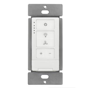 Dimmer Switch with 4-Speed Fan Control, 2-in-1 Light and Fan Combo Wall Control, Single Pole, Neutral Wire Required, White, Works for Hampton Bay/Hunter/Westinghouse/Honeywell/Other Fan Lights