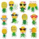 Xuhal 12 Pcs Pineapple Magnets Cruise Door Decorations Magnetic Tropical Pineapple Decals Decor Cruise Door Refrigerator Car Magnets Stickers for Cabin Summer Party Car Accessories