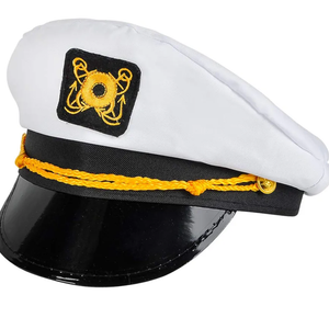 Rhode Island Novelty White Captain's Hat, One per Order, One Size