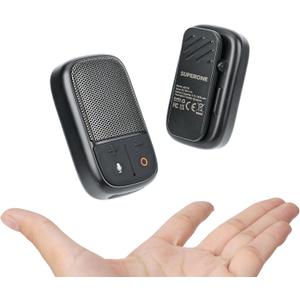SUPERONE (Updated Version) Wearable Bluetooth Speaker with Voice Assistant & Mic, IPX7 Waterproof Clip-on Portable Speaker, TWS Pairing, Up to 30H of Play, for Outdoor Golf Work Pool