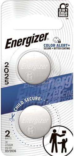 Energizer 2025 Batteries (2 Pack), 3V Lithium Coin Batteries