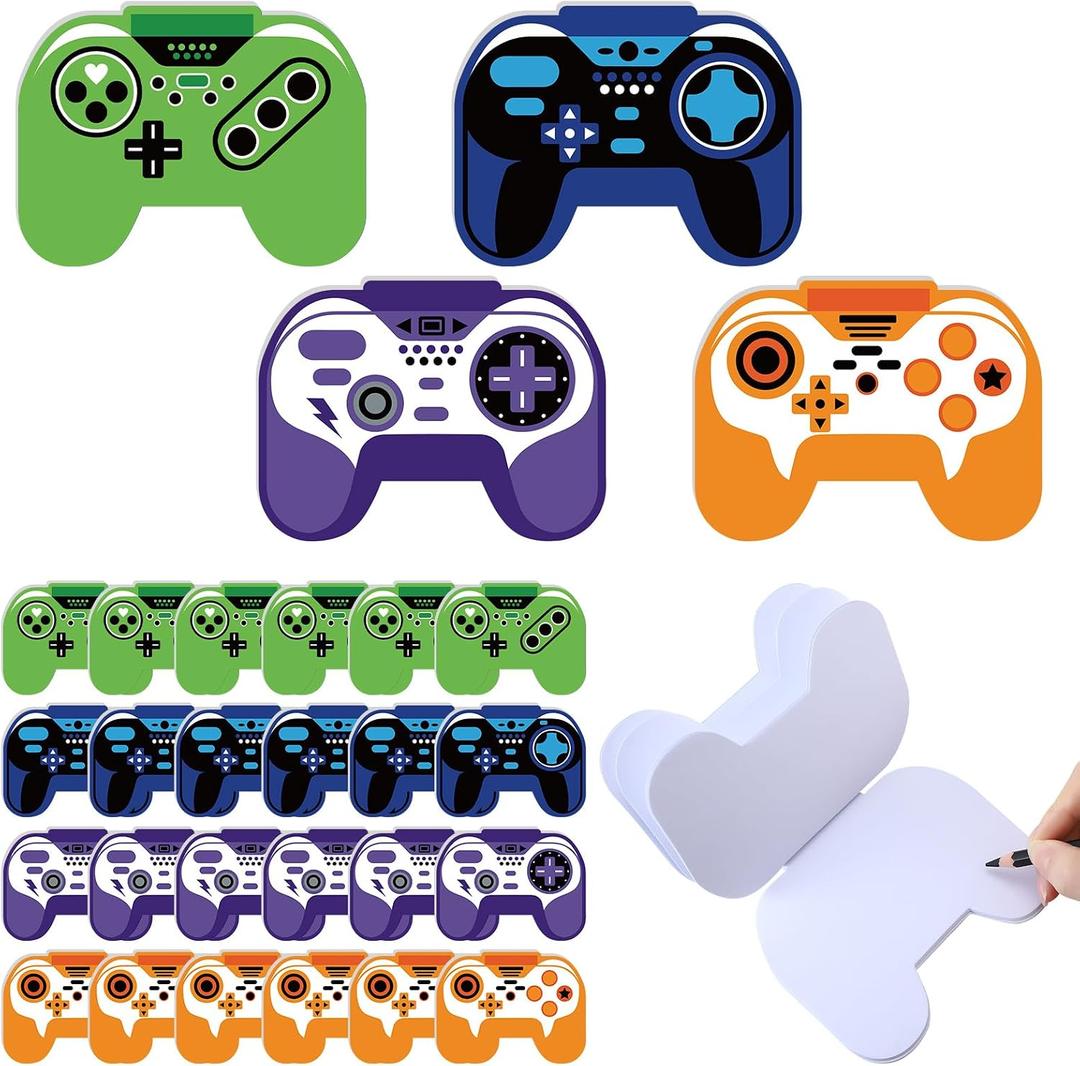 Maitys 24 Pcs Game Controller Shaped Notepads Bulk Mini Pocket Gaming Notebook Novelty Memo Pads for Journaling Office Supplies Party Favors