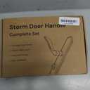 Storm Door Handle Complete SetStorm Door Handle Replacement Part with Lock Cylinder and Key, Fits for Screen and Storm Doors, 2-1/2" Handle PZ, Matte Black