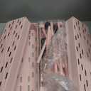 PLKOW 4-Tier Metal Rolling Utility Cart, Multi-Functional Storage Cart for Office, Living Room, Kitchen, Bathroom, Lightweight Organizer Cart with Wheels, Pink