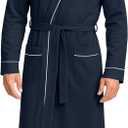 NY Threads Men's Robe Cotton Blend Knit Bathrobe (L)