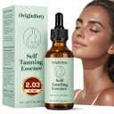 Face Tanning Drops, 2.03 fl oz DHA Self Tanning Drops with Glycerin, No Dye No Staining, No Lotion Mixing Needed, Natural LongLasting Glow Up to 6+ Days, Easy to Use Self Tan Drops (Natural Bronze)