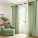 MIULEE Sage Green Thermal Insulated Curtains 96 Inch Long 2 Panels Set for Summer Heat Blocking Non See Through Privacy Thick Semi Sheer Light Filtering Back Tab Window Drapes for Bedroom Living Room