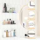 LAZYROSY 4 Pack Floating Shelves Clear Acrylic/PET Wall-Mounted No Drill Storage with Adhesive, Invisible Bathroom & Bedroom Shelving for Kitchen, Living Room, Transparent Decor