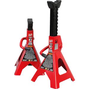 BIG RED T43202 Torin Heavy Duty Steel Jack Stands: 3 Ton (6,000 lb) Capacity Car Lifting Stand,1 Pair (Not Suitable for SUV,Truck) (2 count (pack of 1))