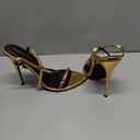 Womens Strappy Lace Up Heels Sexy Stiletto High Heeled Open Toe Strap Summer Dress Shoes (9, Gold)