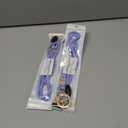 2 x Breakaway Lanyards for Keys ID Badges, Long Scrunchie Lanyard for Women, Teacher Neck Phone Keychain Lanyard (Lavender)