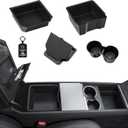 5PCS Center Console Organizer Tray for 2026 Tesla Model Y Juniper Accessories Cup Holder Armrest Hidden Storage Box for New Model Y Premium/Performance 2025-2026 & Model 3 2024-2026