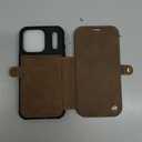for iPhone 17 Pro Case Wallet Compatible with Magsafe, Slim PU Leather Flip RFID Blocking Card Holder Stand Shockproof Magnetic Women Men Wallet Phone Case Cover for iPhone 17 Pro, Brown