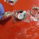 FASACCO 12Pcs Fidget Anxiety Rings for Women Men - Spinner Fidget Rings for Anxiety Relieving Stress Flower Moon Star Stainless Steel Rings Adjustable Size 9