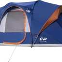 CAMPROS CP Camping Tent 10 Person Family Cabin Tent, 2 Room Water Resistant Waterproof Tent with Top Rainfly, 4 Large Mesh Windows, Double Layer, Easy Set Up, Portable with Carry Bag, 16ft x 9ft x72in