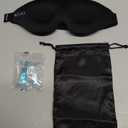 MZOO Luxury Sleep Eye Mask for Side Sleeper Men Women, Zero Eye Pressure 3D Sleeping Mask, Light Blocking Patented Design Night Blindfold, Soft Eye Shade Cover for Travel, Black